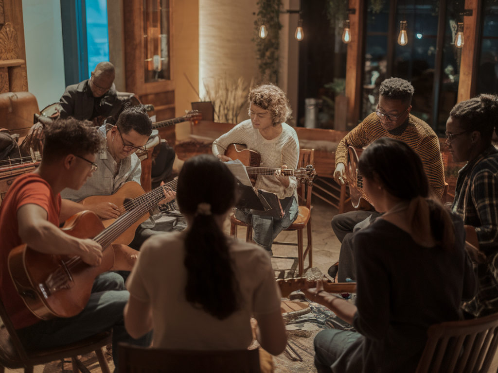 Wie konzipiere ich eine gemeinsame songwriting-session mit diaspora- und lokalmusiker*innen, die alle stimmen gleichwertig hört